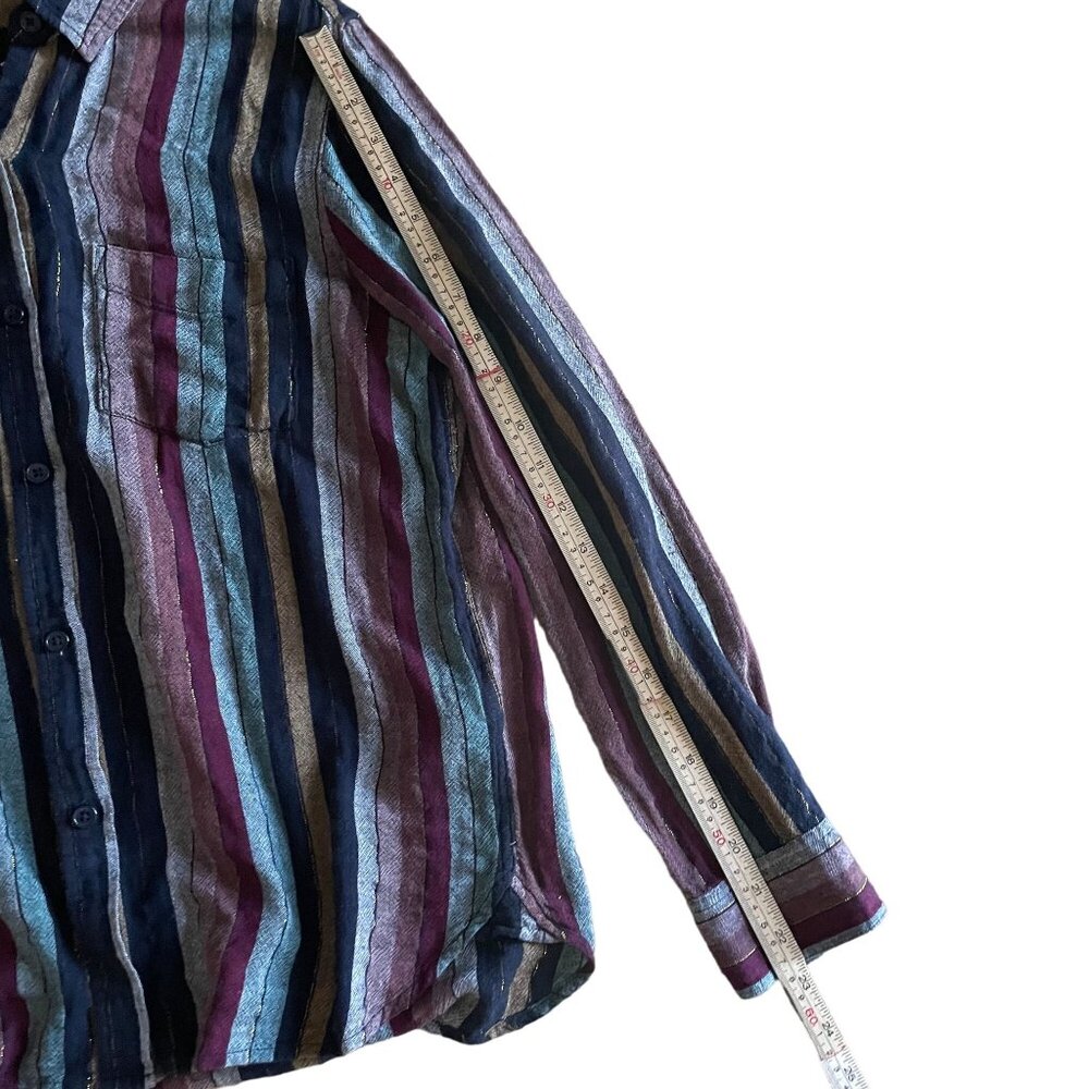 Rails Charli Varadero Striped Linen Button-Up Top… - image 6